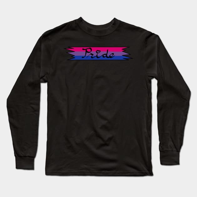 Bisexual Pride Ribbon Long Sleeve T-Shirt by HuskyWerewolf